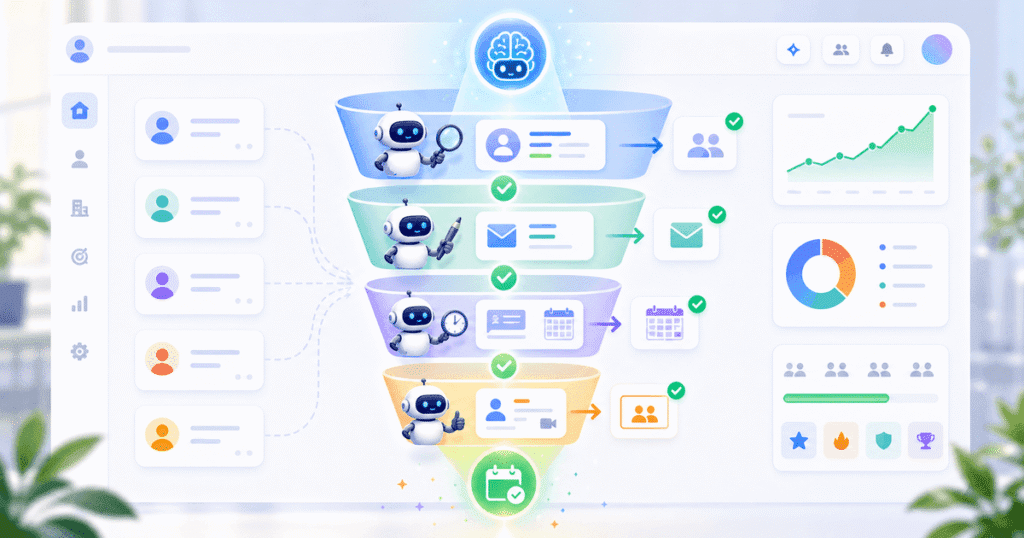 Dashboard view of an AI sales automation India B2B pipeline scoring inbound leads